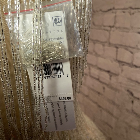 NWT Aidan Mattox Seed Bead Gold/Silver Fringe Dress, SZ 6, Fearless Era Inspired - Picture 5 of 15